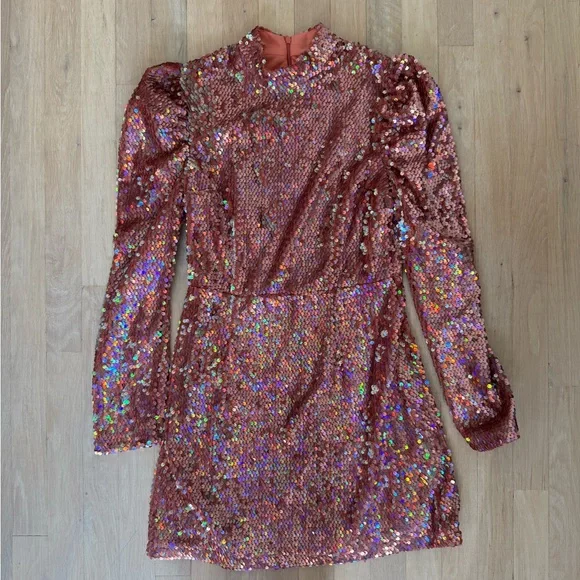 chinese dress ladies ZARA. Pink dress with jewel buttons T.xs – Hibuy market